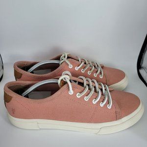 Frye Gia Canvas Low Lace Womens Blush Colorway US Size 7.5M